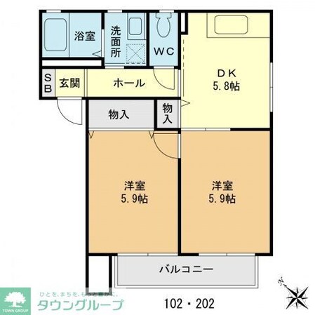ローズハイム船橋宮本の物件間取画像